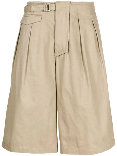 Attachment Shorts In Beige Cotton
