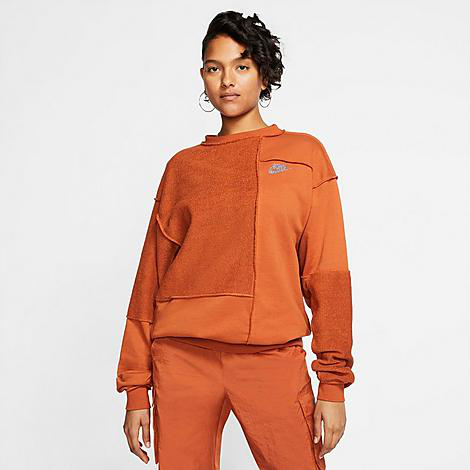 Nike Sportswear Icon Clash Women's Fleece Crew (desert Orange ...
