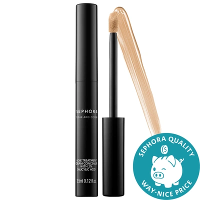 Sephora Collection Clear And Cover Acne Treatment Cream Concealer With 2% Salicylic Acid 3 Shell 0.12 oz/ 3.5 ml