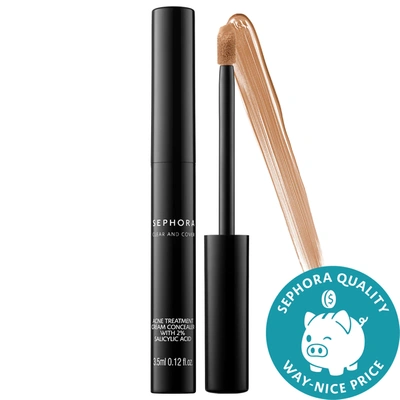 Sephora Collection Clear And Cover Acne Treatment Cream Concealer With 2% Salicylic Acid 8 Amber 0.12 oz/ 3.5 ml
