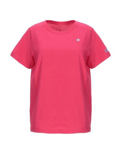 Champion T-shirts In Fuchsia