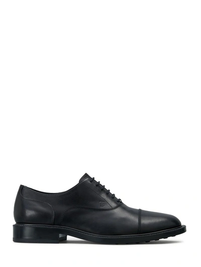 Tod's Black Leather Lace-up Shoes