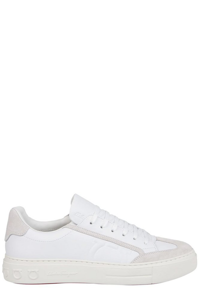 Ferragamo Lace-up Sneakers In White
