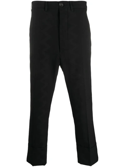 Vivienne Westwood Wool-cotton Blend Cropped Trousers In Black