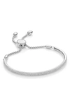 Monica Vinader Fiji Diamond Pave Toggle Petite Bracelet In Silver/ Diamond