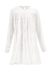 Merlette Soliman Tiered Cotton Mini Dress In White