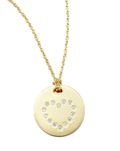 Roberto Coin Heart Medallion In Yellow Gold