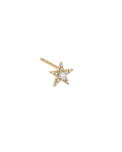 Adinas Jewels Diamond Star Stud Earring In Gold