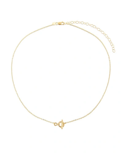 Adinas Jewels Dainty Toggle Necklace In Gold