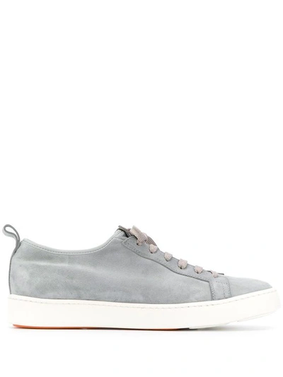 Santoni Men's Grey Suede Sneakers