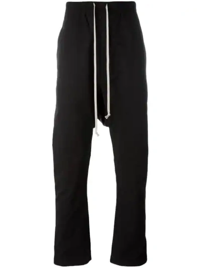 Rick Owens Drkshdw Drop Crotch Trousers In Black