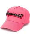 Dsquared2 Graphic Embroidered Logo Cap Pink In Rosa