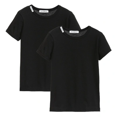 Dolce & Gabbana Dolce &amp; Gabbana Kids Bi-pack T-shirt In Black