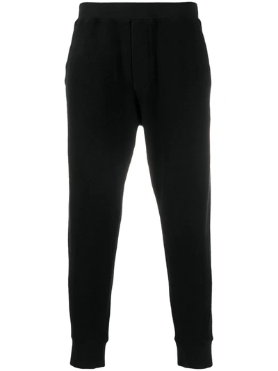 Dsquared2 Cropped Skinny Track Trousers In Black