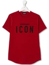Dsquared2 Kids Icon Logo T-shirt In Red