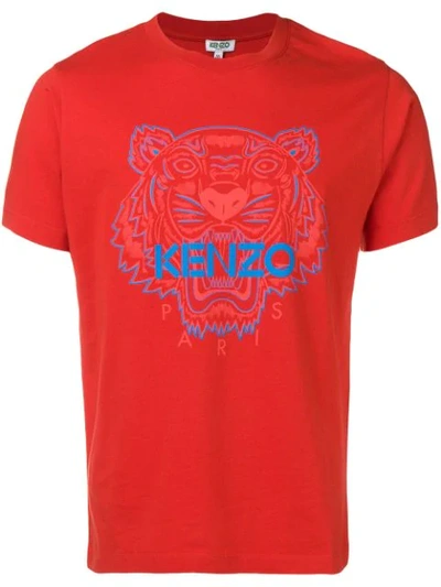 Kenzo Tiger Face T-shirt Red