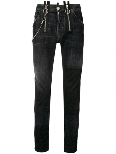 Dsquared2 Buckle Skater Jeans Black Colour: Black In Blue