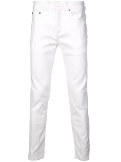 Neil Barrett Stretch Denim Skinny Jeans In White