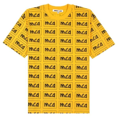 Mcq By Alexander Mcqueen All Over Logo T-shirt Yellow