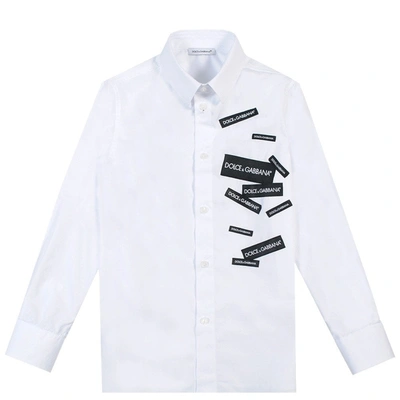 Dolce & Gabbana Dolce &amp; Gabbana Kids Labled Shirt White - Regular Fit