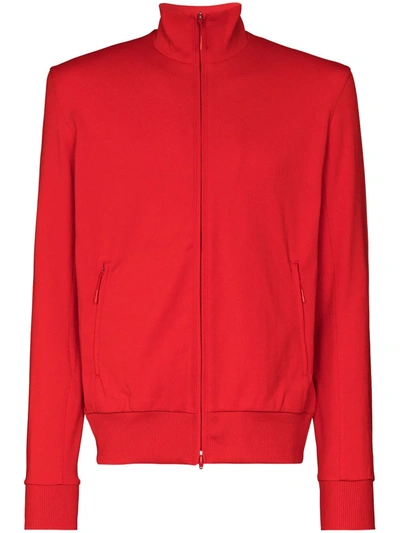 Y-3 Funnel Neck Zip-up Track Jacket In Red