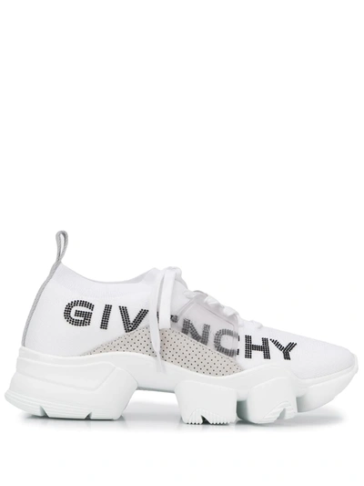 Givenchy Jaw Low-top Knitted Sneakers In White