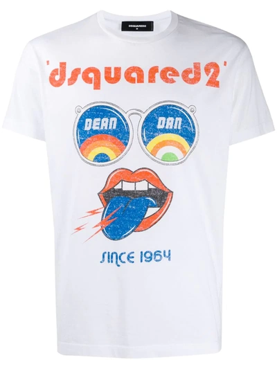 Dsquared2 Dean & Dan Print T-shirt In White