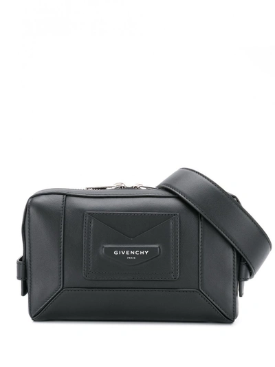 Givenchy Men's Leather Belt Bum Bag Hip Pouch In Black