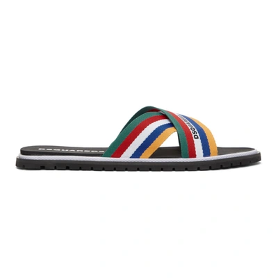 Dsquared2 Men's Slippers Sandals Rubber  Carioca In Multicolor