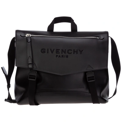 Givenchy Men's Leather Cross-body Messenger Shoulder Bag Downtown In Black