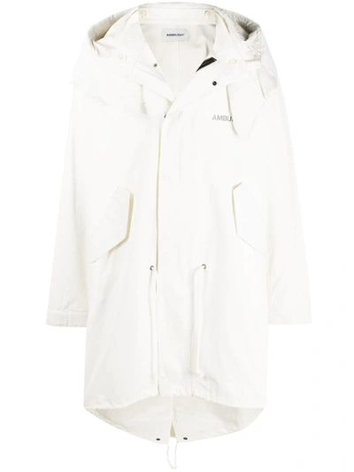 Ambush Single-breasted Coat In White