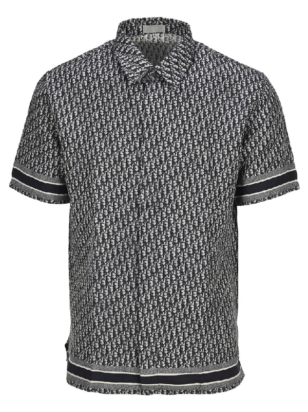 Dior Homme All Over Logo Shirt In Blue | ModeSens
