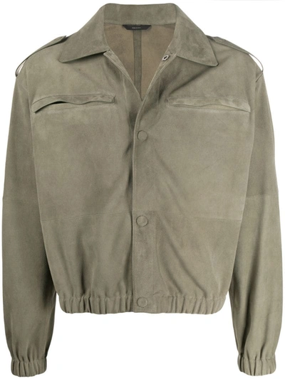 Fendi Boxy Cropped Jacket In Green