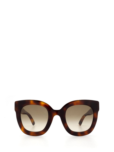 Gucci Eyewear Oversized Frame Sunglasses In Brown