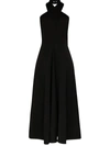 Jil Sander Melinda Wool Halterneck Dress In Black
