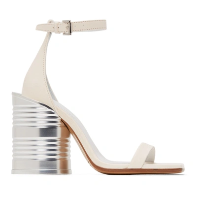 Mm6 Maison Margiela Tin Can Heel Sandals In T1003 White