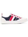 Thom Browne Rwb-stripe Low-top Sneakers In Red