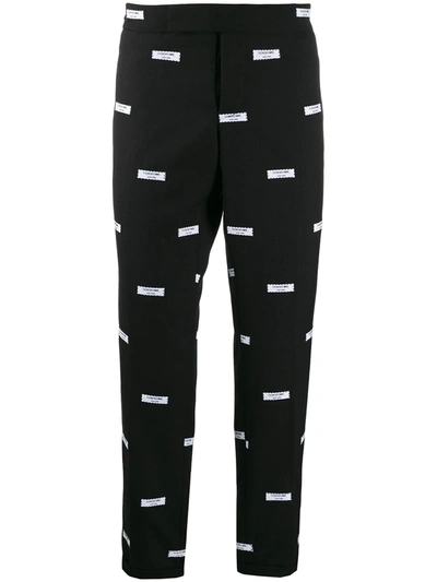 Thom Browne Fresco Half-drop Trousers In Black