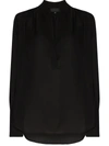 Nili Lotan Kelly Silk-georgette Blouse In Black