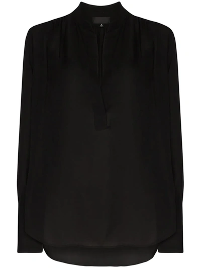 Nili Lotan Kelly Silk-georgette Blouse In Black