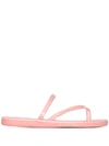 Ancient Greek Sandals Double Strap Leather Sandals In Pink