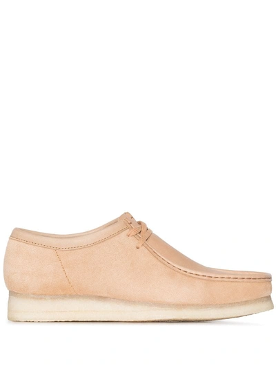 Clarks Originals Neutral Suede Wallabee Shoes In Neutrals