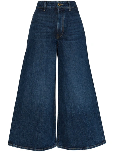 Khaite Darcy Wide-leg Jeans In Blue