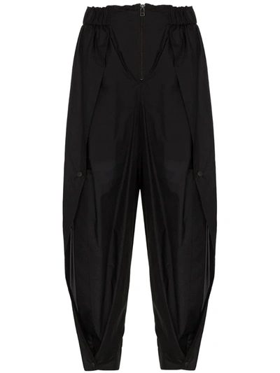 Issey Miyake Air High Waist Wide Leg Trousers In Black