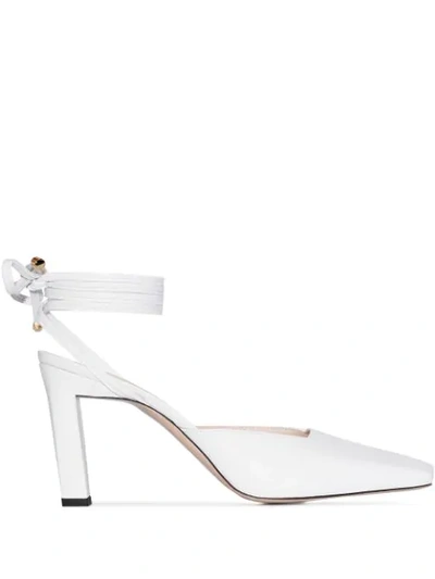 Wandler White Elisa 85 Leather Pumps