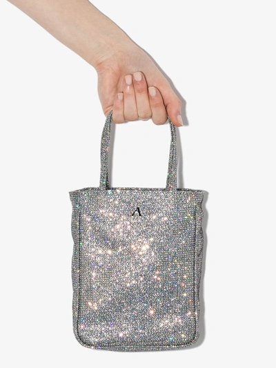 Ashley Williams Cosmic Crystal-embellished Tote Bag In Metallic