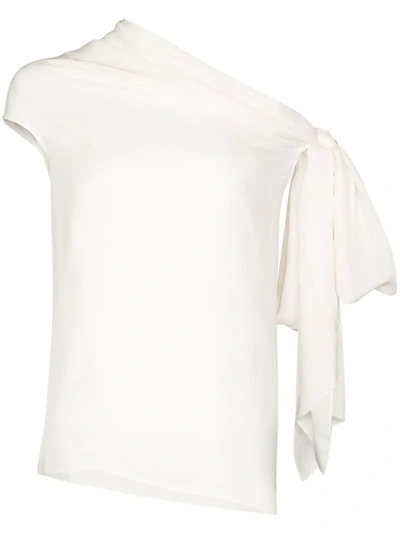 Roland Mouret Orzora Silk Off-the-shoulder Top In White