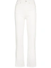 Jeanerica Super High Waist Straight Leg Jeans In White