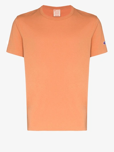 Champion Crew Neck Cotton T-shirt In Orange