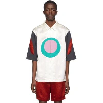 Kiko Kostadinov White & Multicolor Derby Oval Zip Shirt